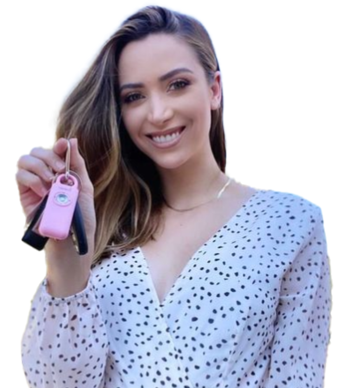 Woman Holding HerStroll Product With Smile